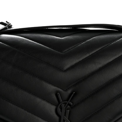 Saint Laurent Calfskin Y Quilted Monogram Monochrome Large Loulou Chain Satchel Black 8 of 13