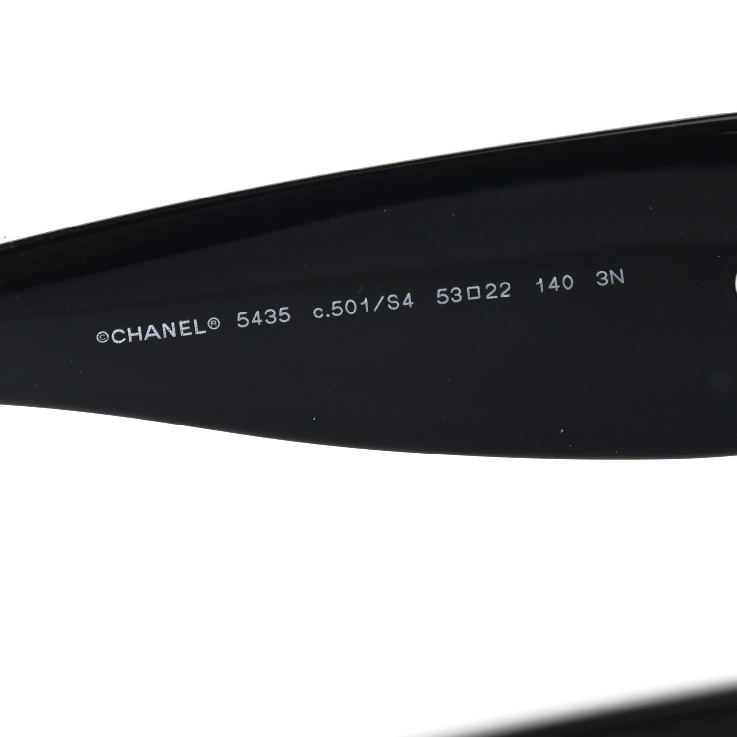 Chanel Acetate Rectangle Sunglasses 5435 Black Grey 5 of 8