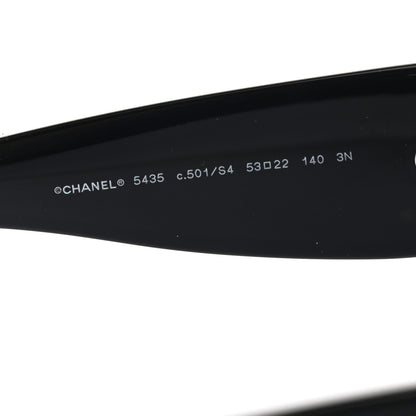 Chanel Acetate Rectangle Sunglasses 5435 Black Grey 5 of 8