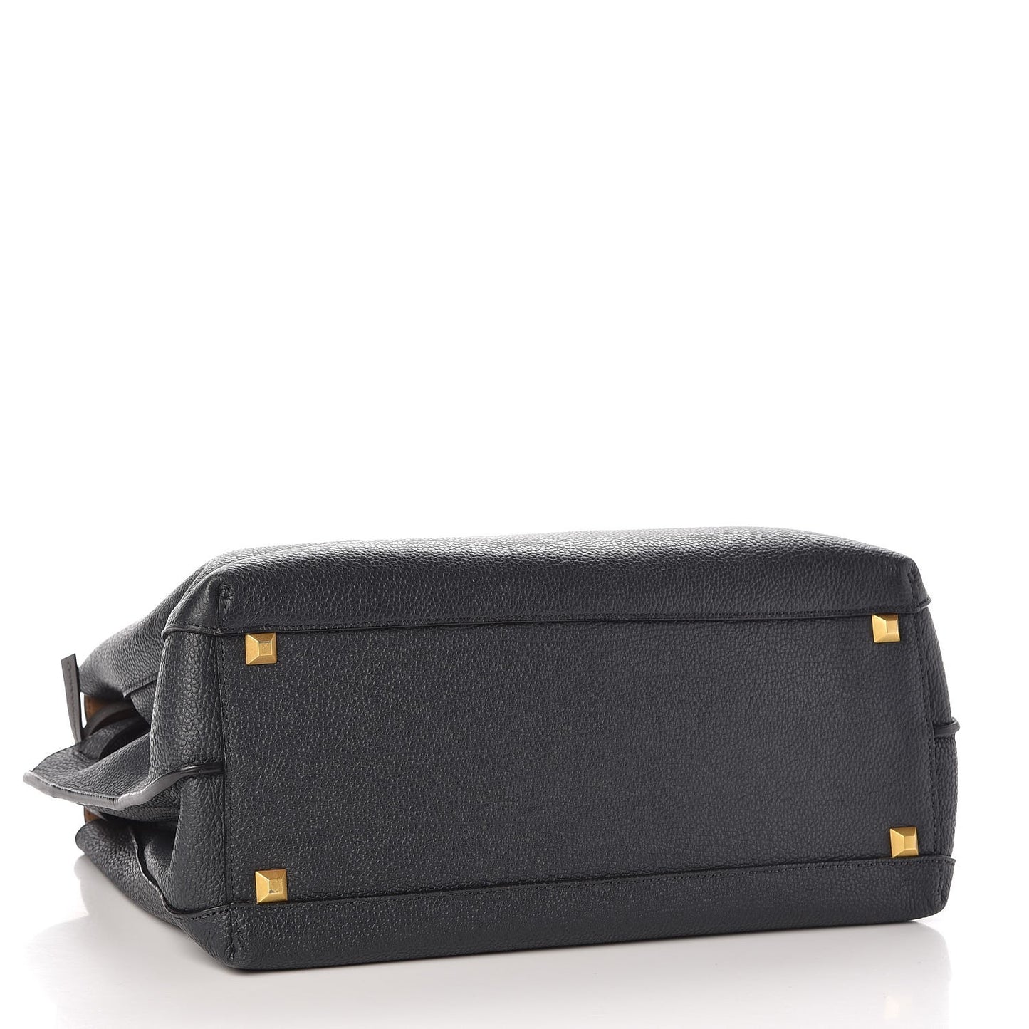 Grained Calfskin Medium Milla Tote Phantom Grey