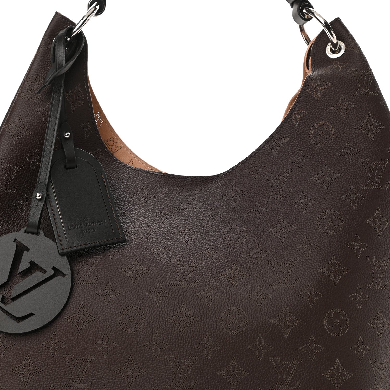 Louis Vuitton Mahina Carmel Hobo Chocolate 7 of 9
