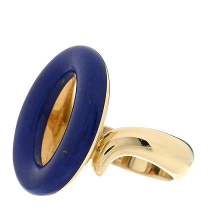 Tiffany 18K Yellow Gold Lapis Lazuli Elsa Peretti Sevillana Ring 50 5.25 2 of 5