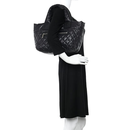 Chanel Nylon Quilted Small Coco Cocoon Tote Black 2 of 9