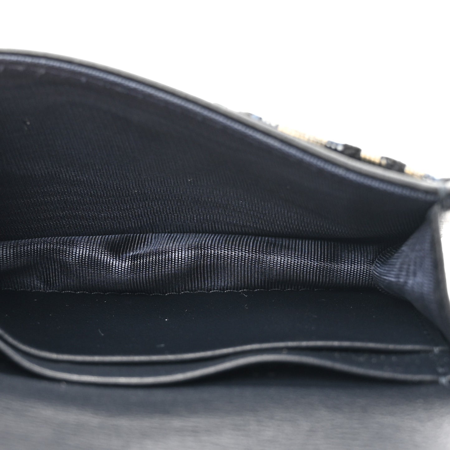 Oblique Saddle Card Holder Blue