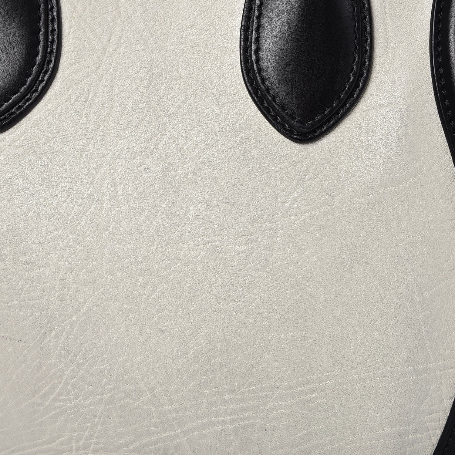 Celine Elephant Calfskin Mini Bi-Color Luggage Black White 13 of 17