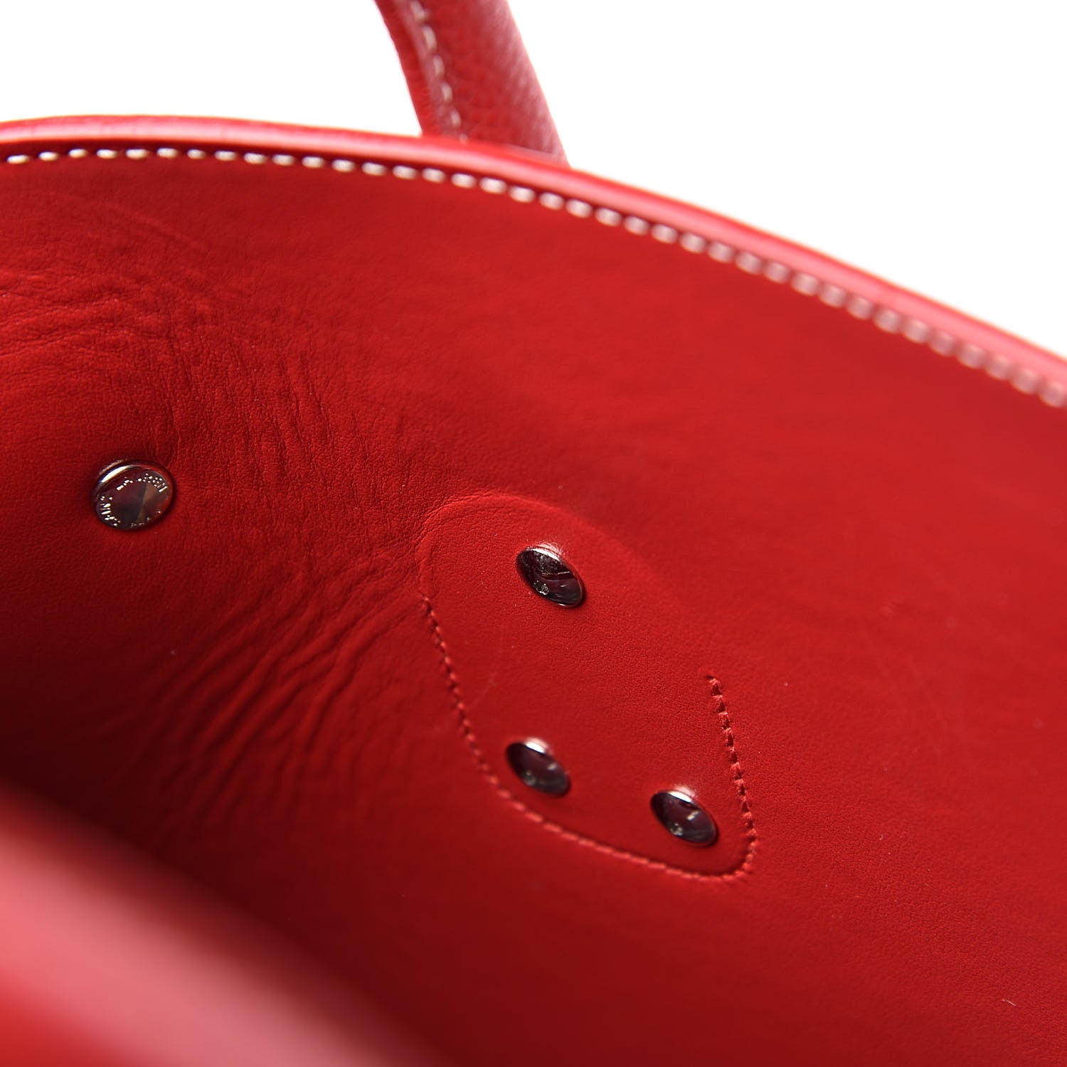 Saint Laurent Grained Calfskin Topstich Small Sac De Jour Red 11 of 11