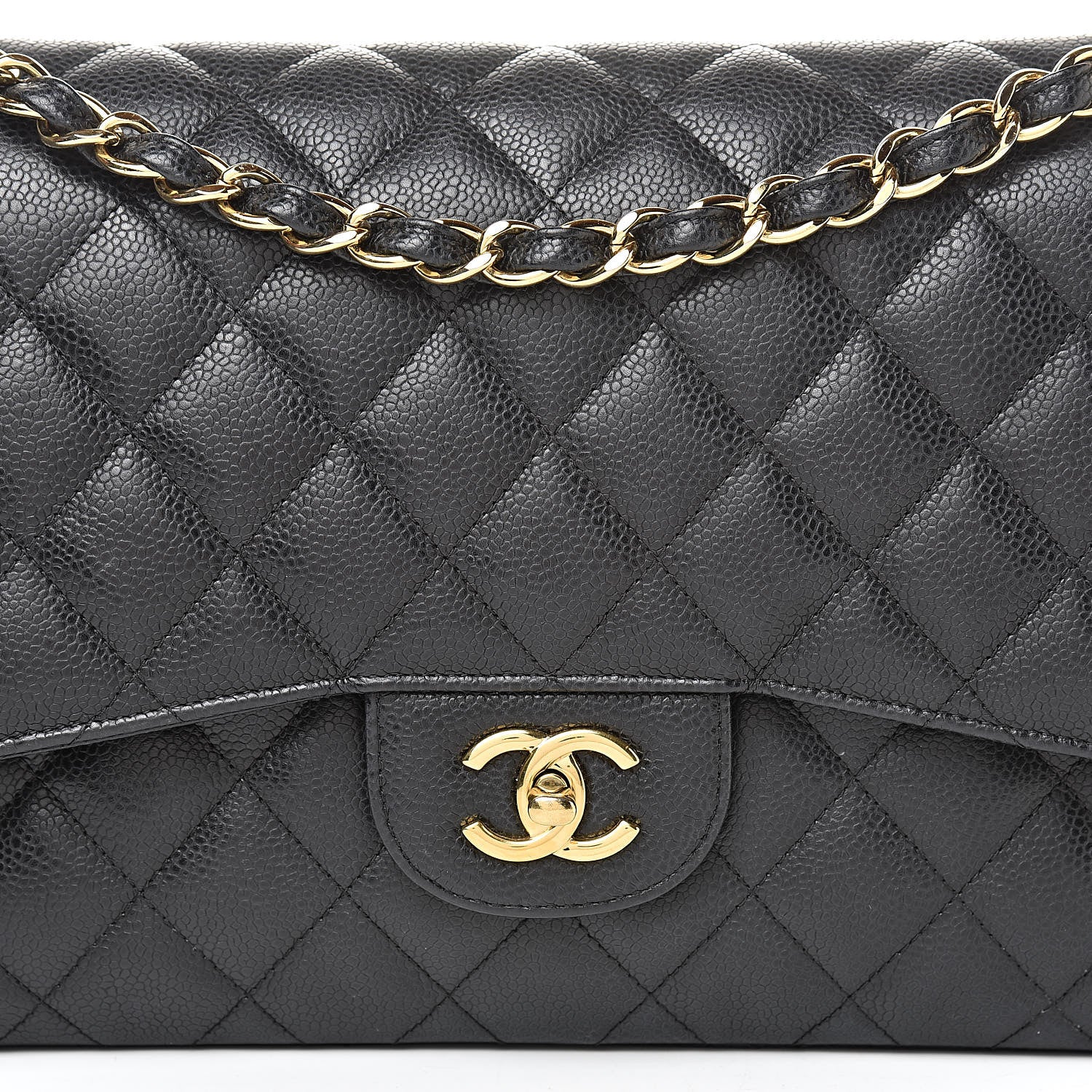 Chanel Caviar Quilted Jumbo Double Flap Black 8 of 11