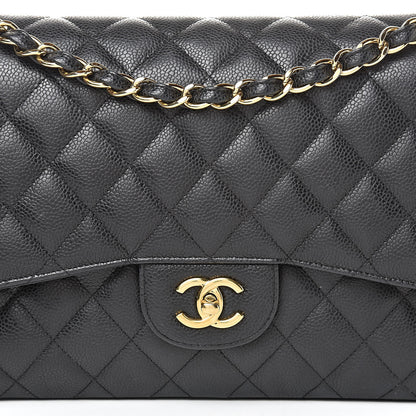 Chanel Caviar Quilted Jumbo Double Flap Black 8 of 11