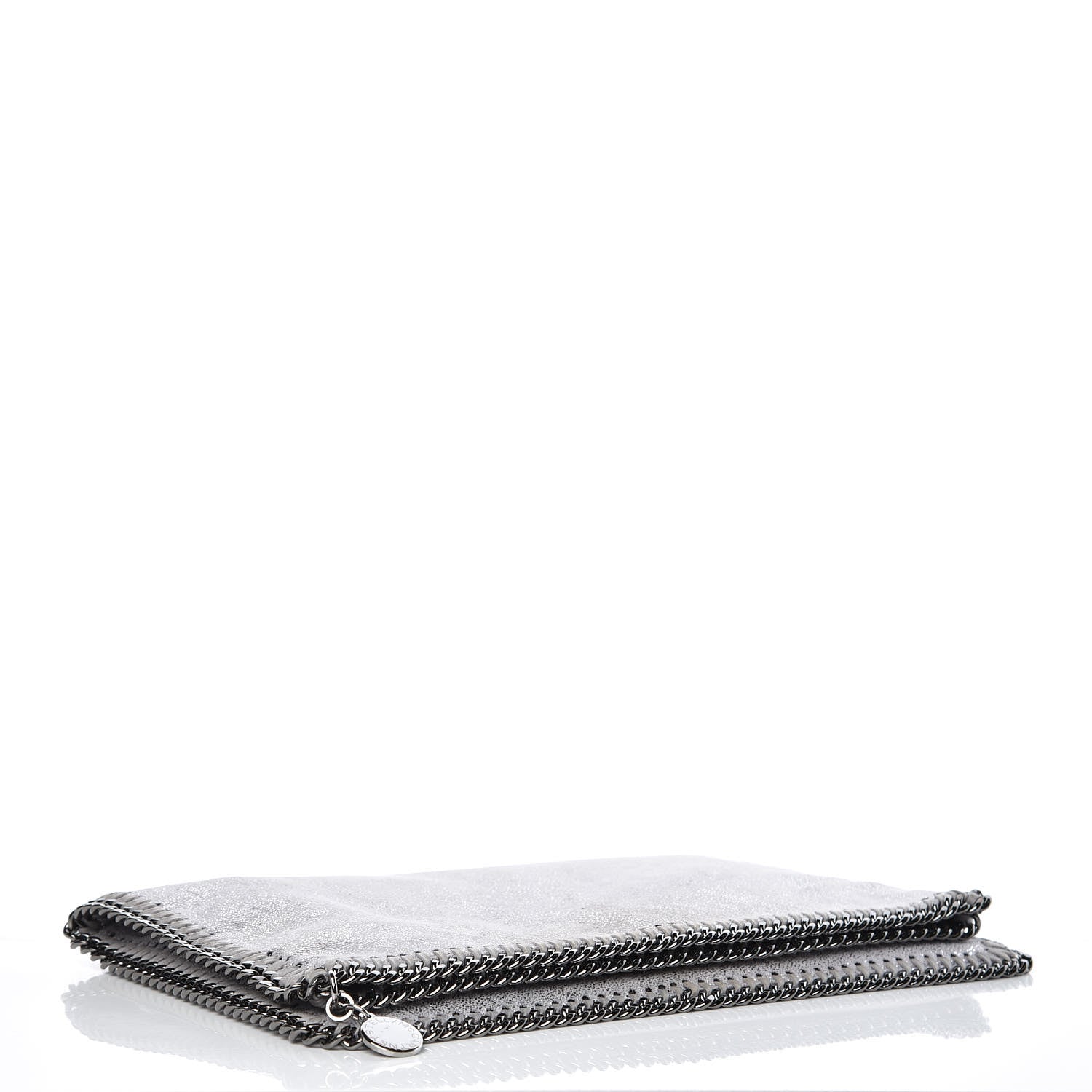 Stella McCartney Shaggy Deer Falabella Fold Over Clutch Silver 4 of 9