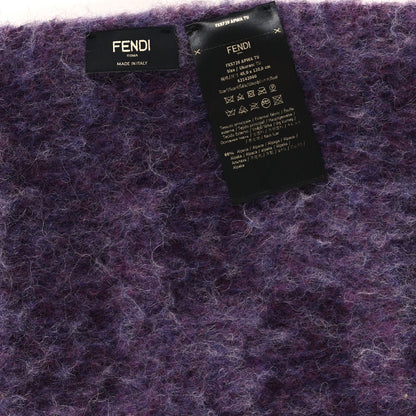 Fendi Alpaca Wool FF Scarf Purple 3 of 3