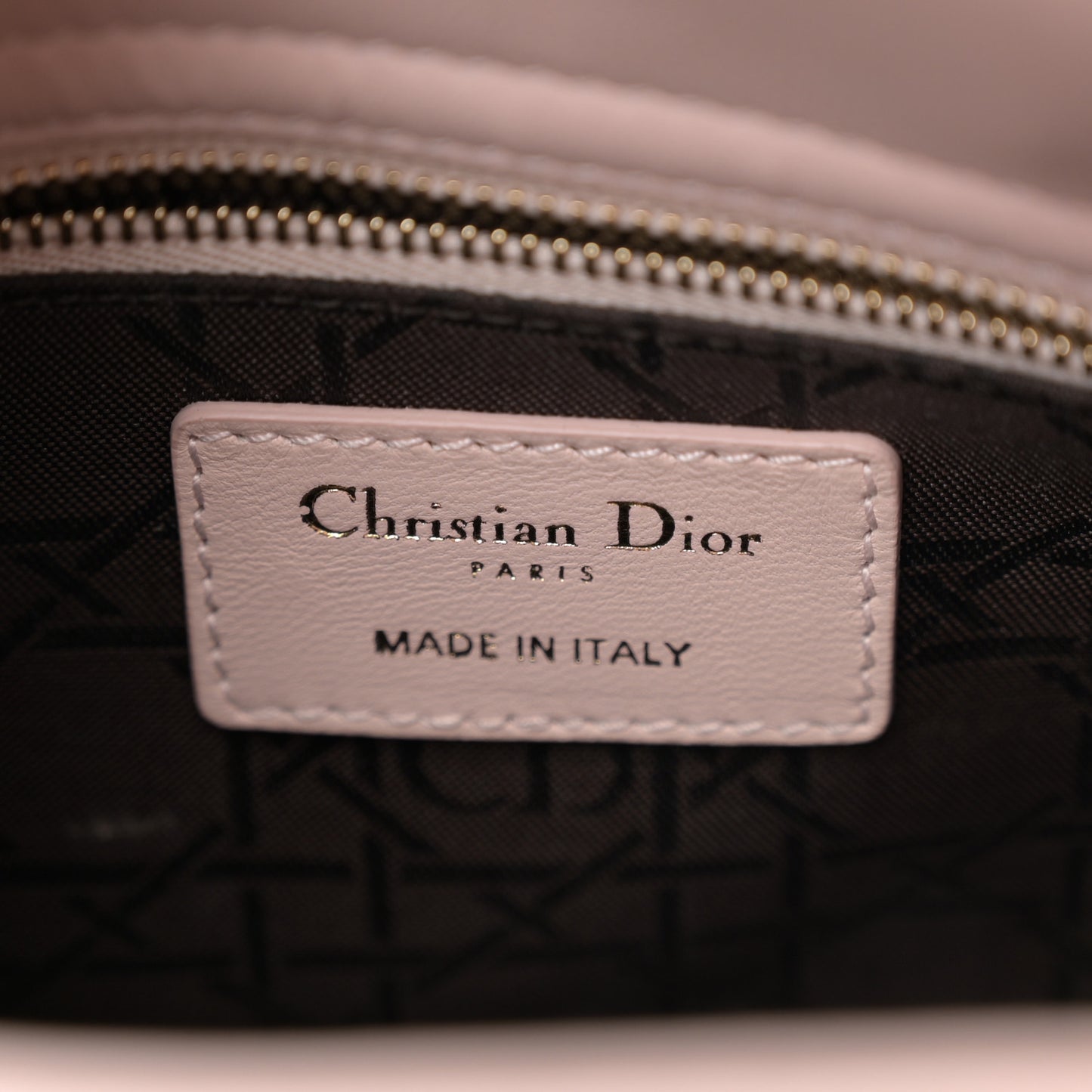 Lambskin Cannage Small Lucky Badges My Lady Dior Light Pink
