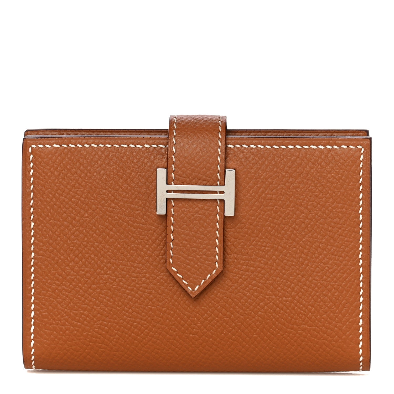 Hermes Epsom Bearn Card Holder Wallet Gold 1 of 14
