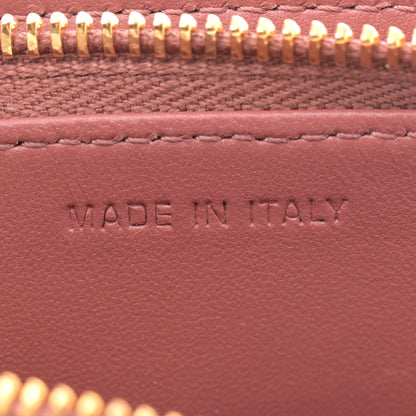 Christian Dior Calfskin Cannage Caro Zipped Pouch With Chain Rust 8 of 13