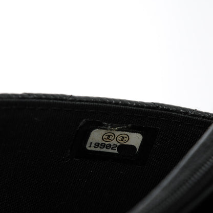 Chanel Caviar Quilted Boy Wallet On Chain WOC Black 7 of 7