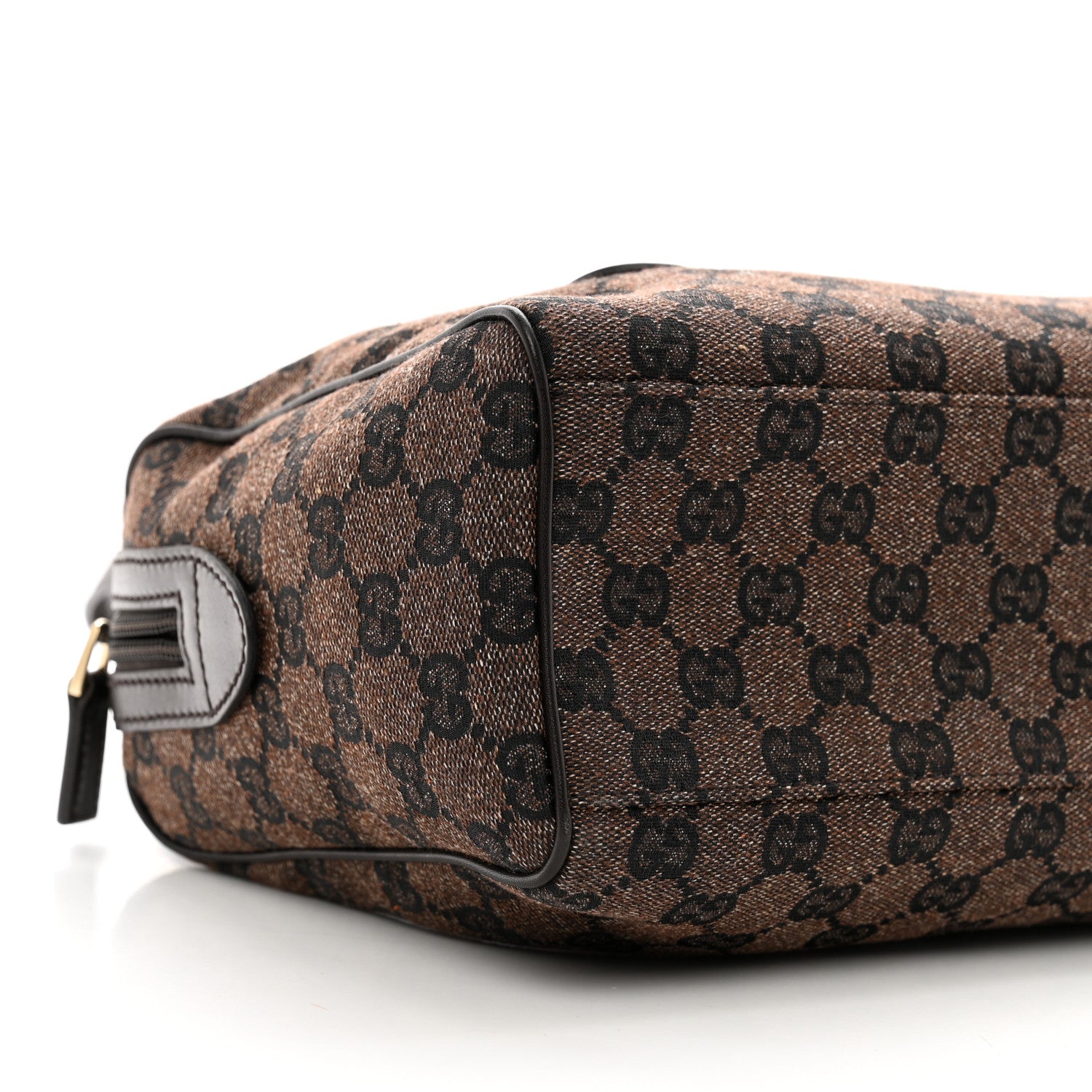 Gucci Denim Monogram Small Duffle Bag Dark Brown 9 of 10