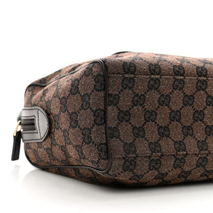 Gucci Denim Monogram Small Duffle Bag Dark Brown 9 of 10