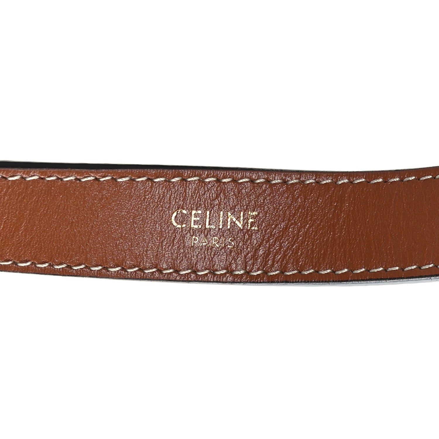 Celine Triomphe Canvas Calfskin Ava Shoulder Bag Tan 6 of 8