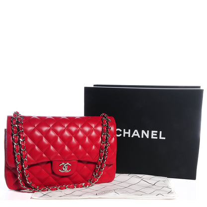 Chanel Lambskin Jumbo Double Flap Red 5 of 8