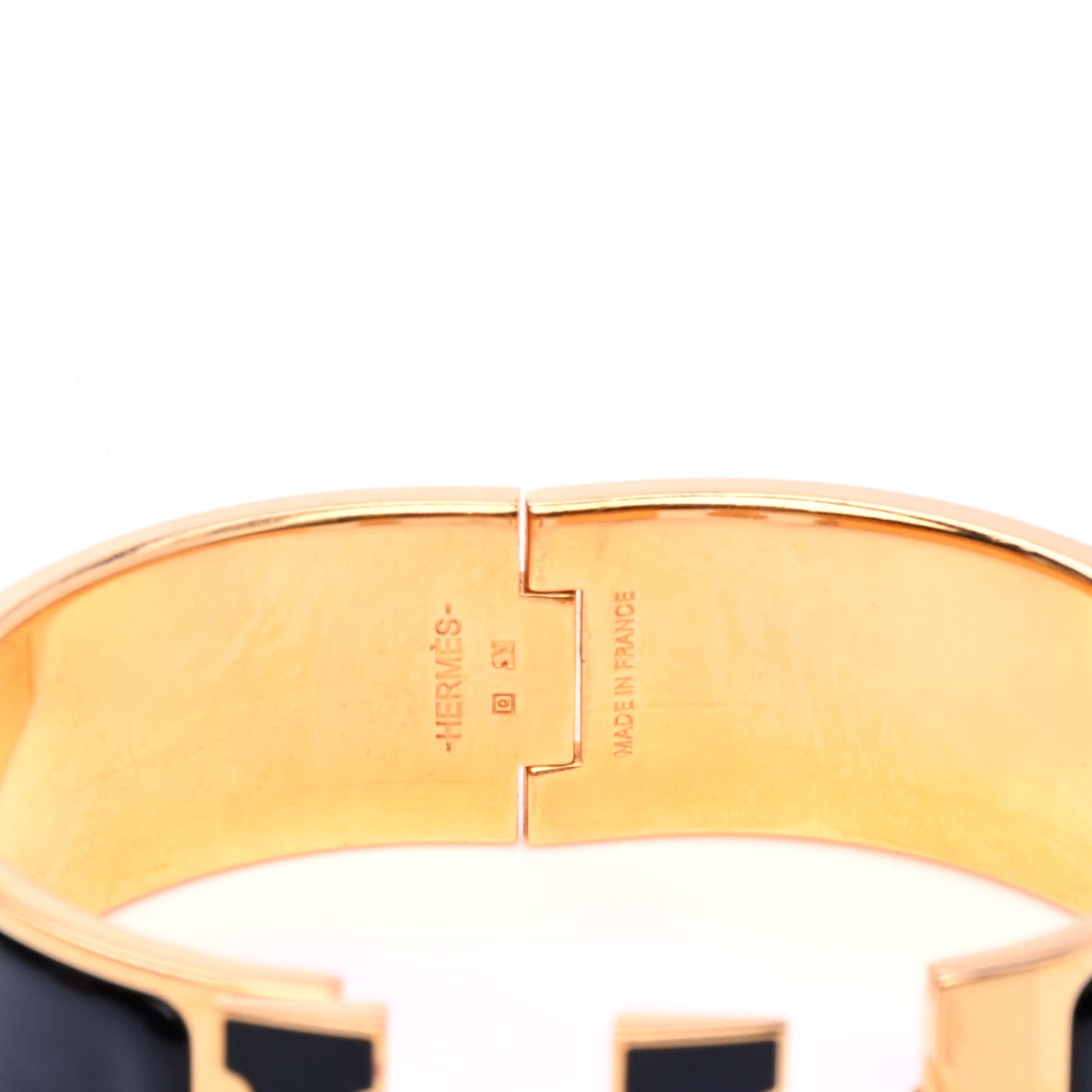 Enamel Wide Clic Clac H Bracelet PM Black