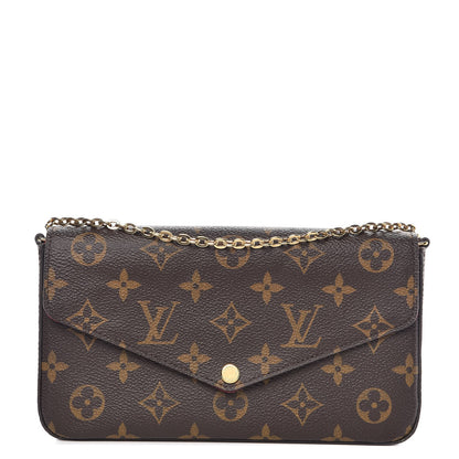 Louis Vuitton Monogram Pochette Felicie Chain Wallet Fuchsia 1 of 11