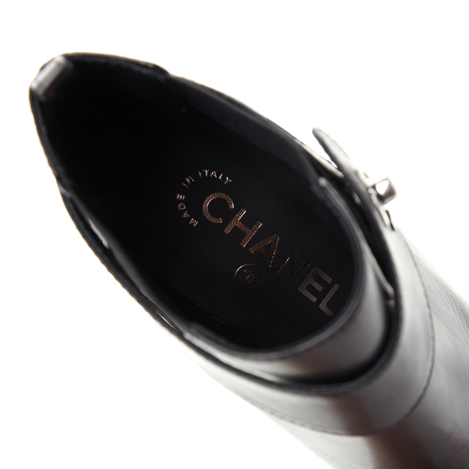 Chanel Calfskin CC Turnlock Ankle Boots 39 Black 8 of 11