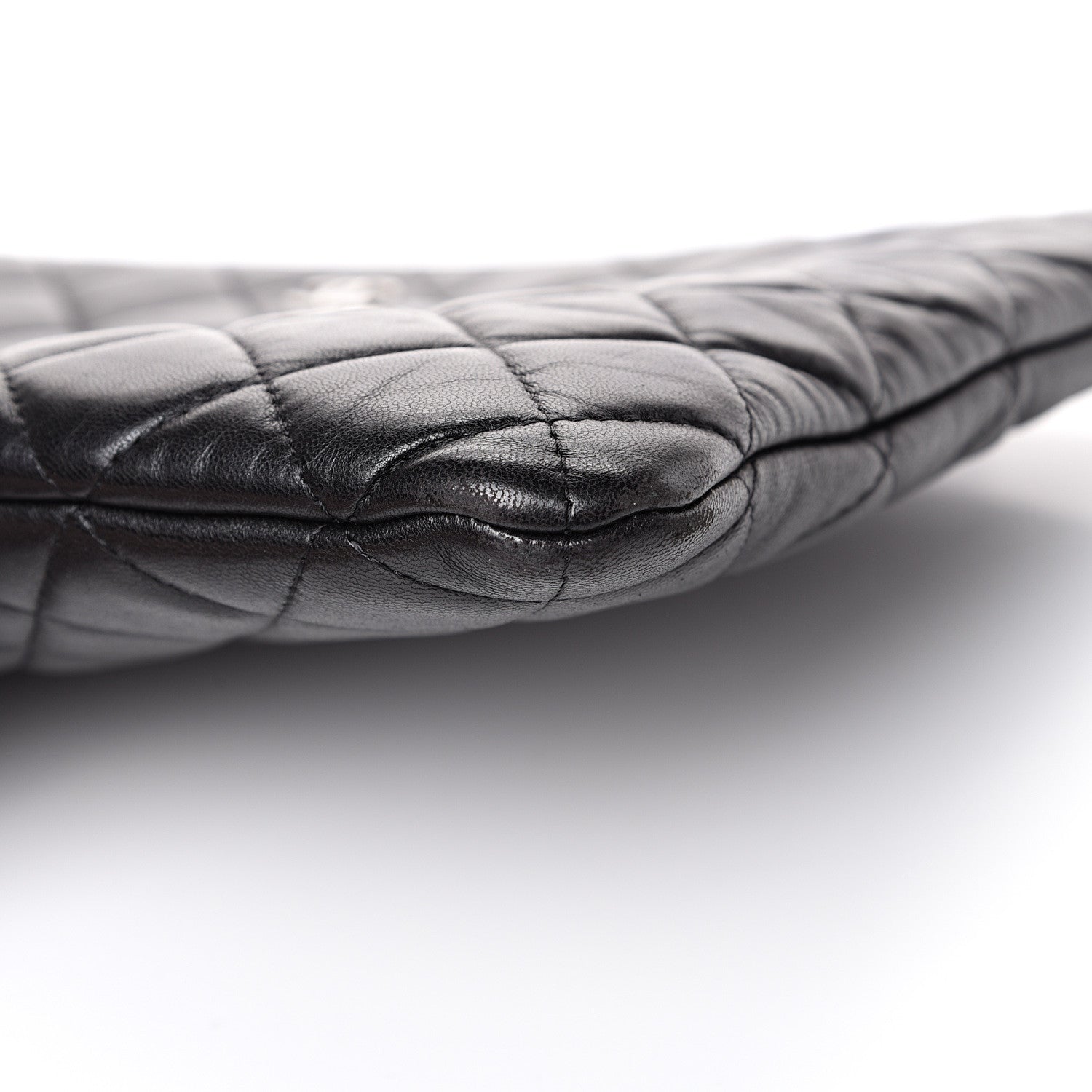 Chanel Lambskin Quilted Medium Cosmetic Case Black 8 of 9
