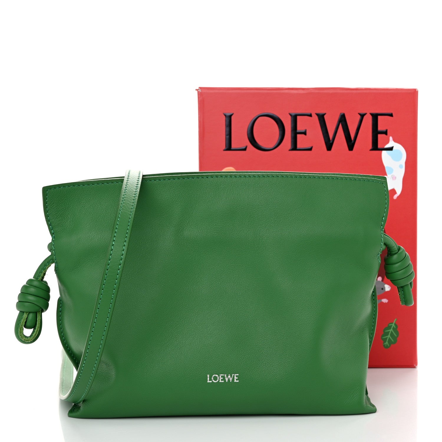 シンバニ Loewe x SUNA FUJITA Nappa Bunny Mini Flamenco Knot Clutch Tropical