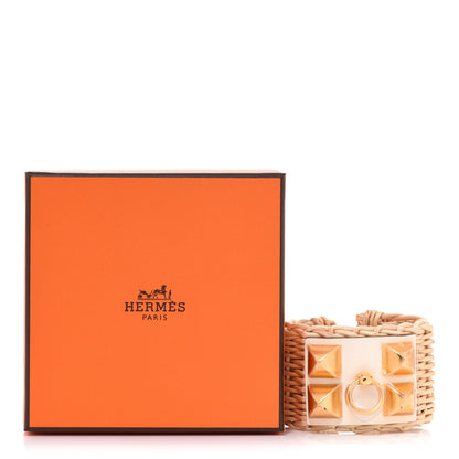 Hermes Barenia Osier Collier De Chien CDC Picnic Bracelet T2 Nata 7 of 7