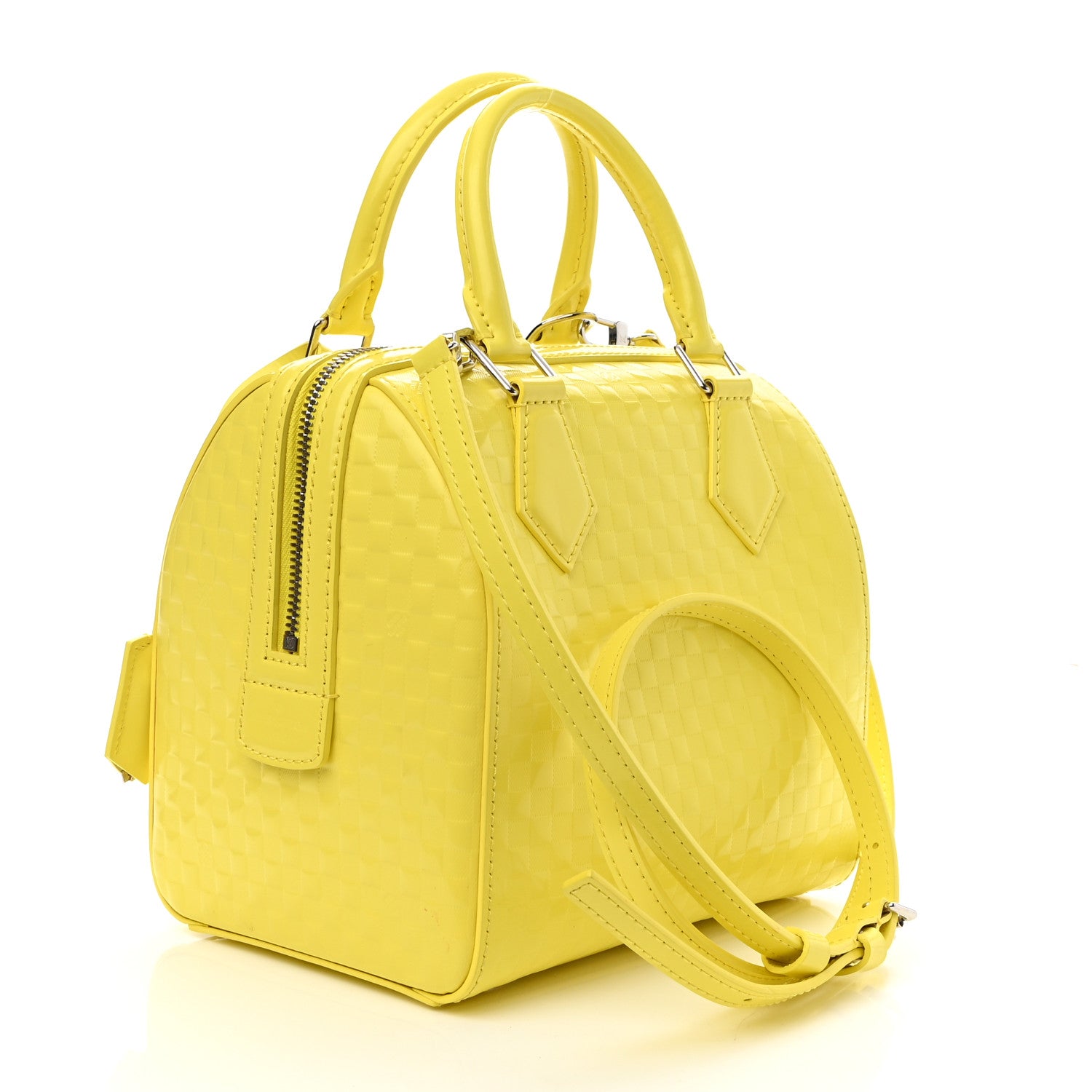 Louis Vuitton Damier Facette Speedy Cube PM Yellow 3 of 9