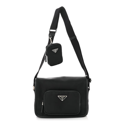 Prada Tessuto Nylon Saffiano Re-Edition 2005 Shoulder Bag Black 1 of 10