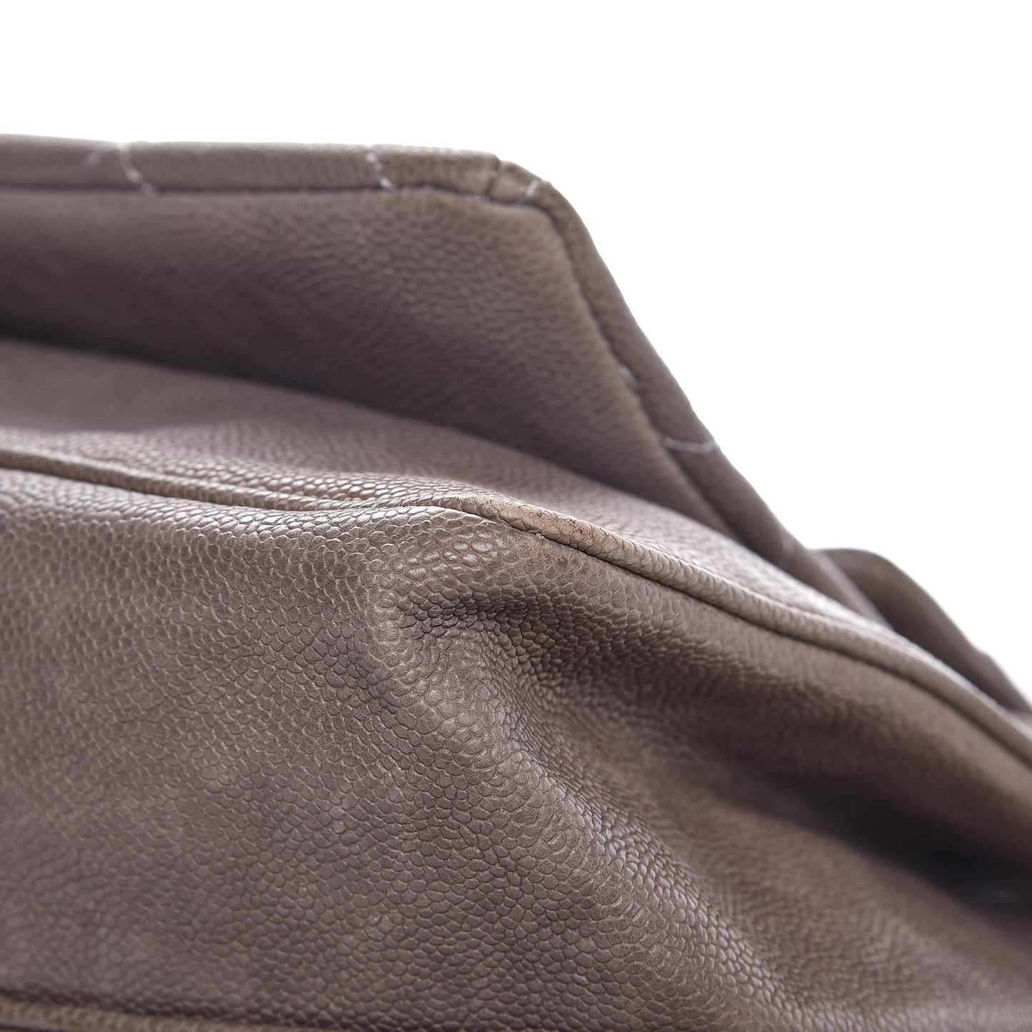 Washed Caviar Mademoiselle Accordion Flap Brown