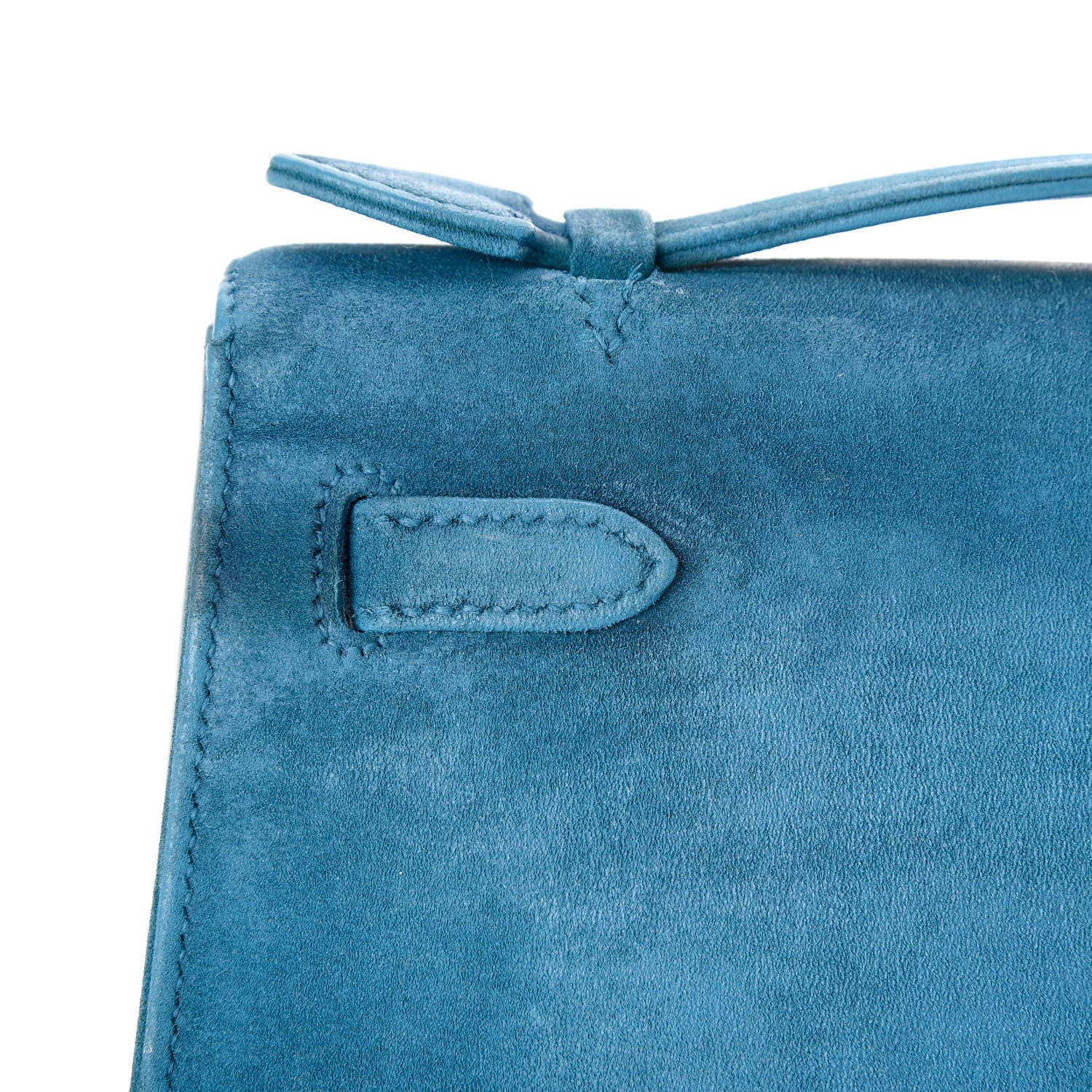 Hermes Veau Doblis Kelly Pochette Turquoise 11 of 12