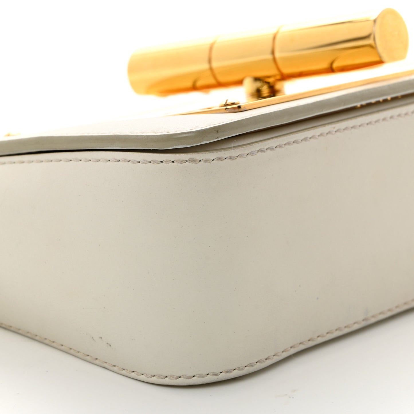 Calfskin Small Natalia Chain Bag White