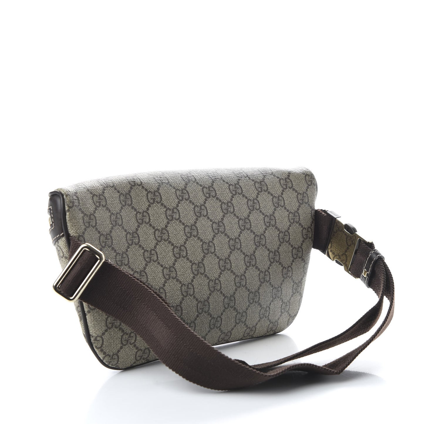 GG Supreme Monogram Belt Bag Dark Brown