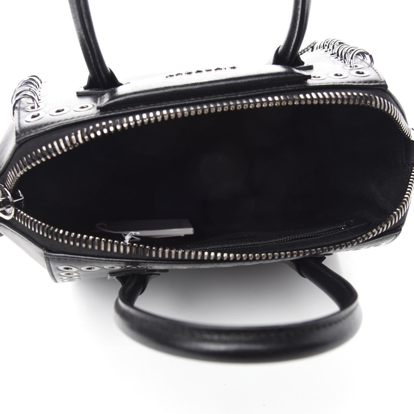 Sugar Goatskin Small Eyelet Antigona Black