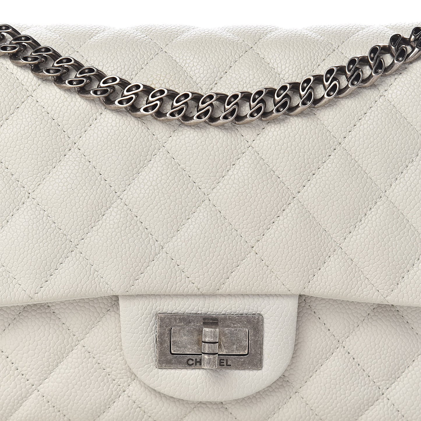 Caviar Quilted 2.55 Reissue 225 Flap White