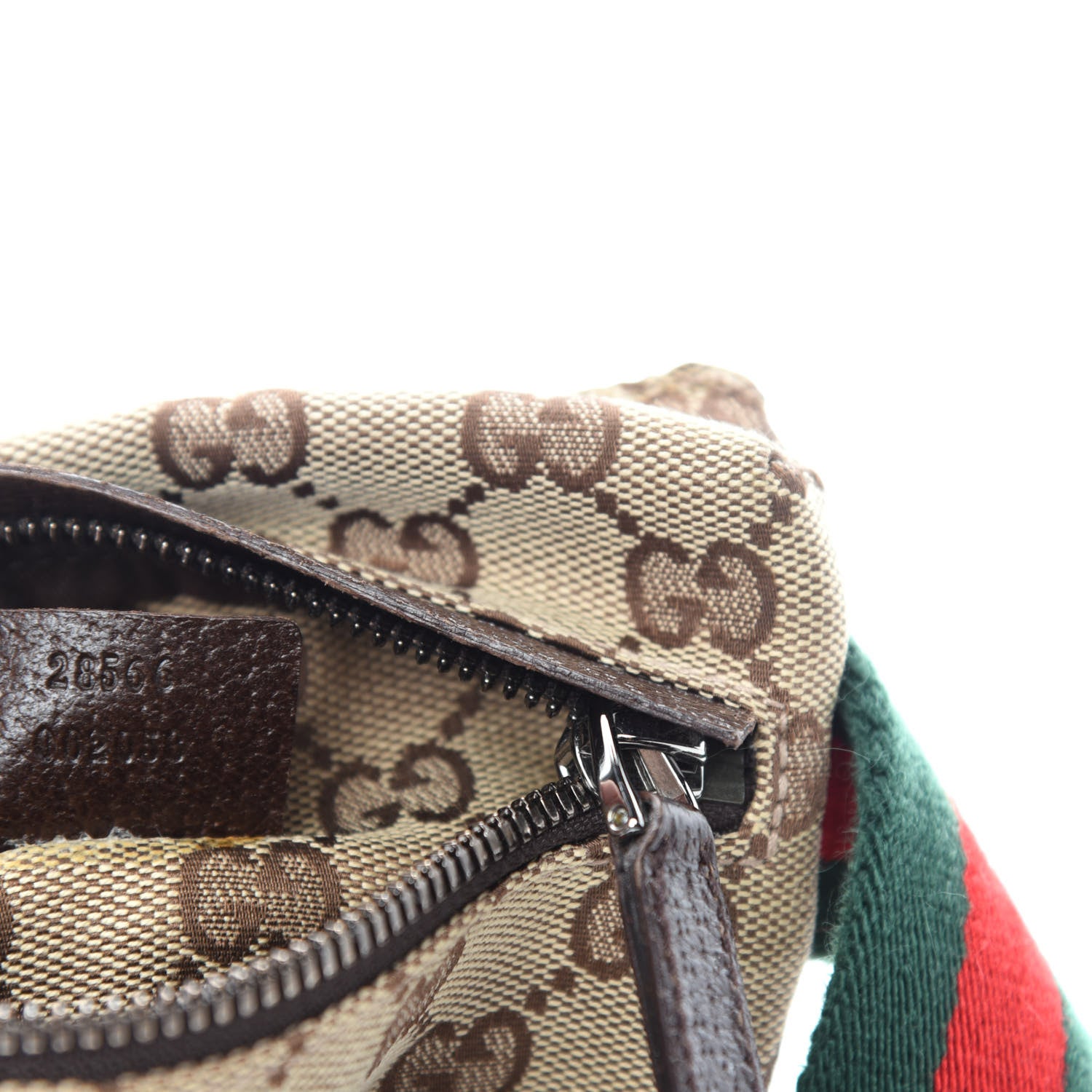 Gucci GG Monogram Double Pocket Belt Bag Dark Brown 11 of 12
