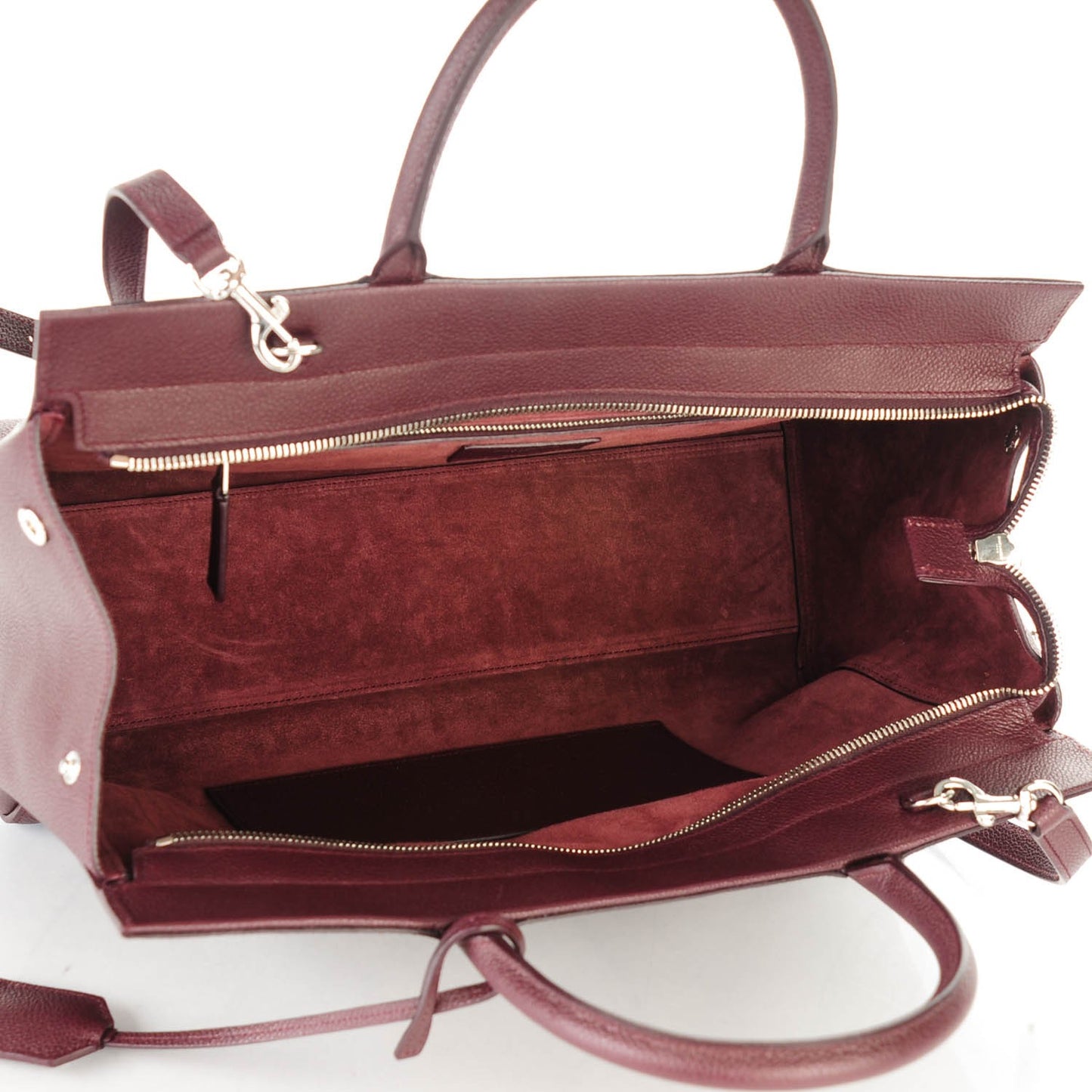 Grained Calfskin Medium Cabas Rive Gauche Bordeaux