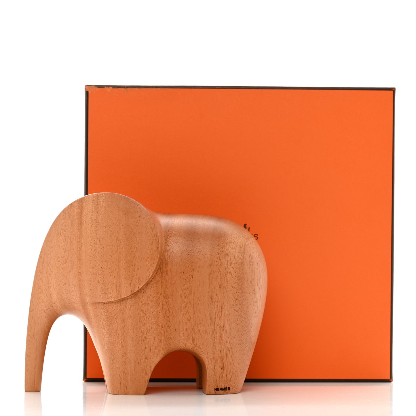 Mahogany Wood Elephant Lao Paperweight Naturel