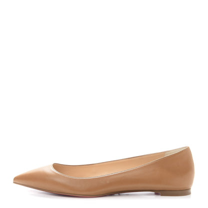 Christian Louboutin Shiny Nappa Ballalla Flats 39 Safari 1 of 8