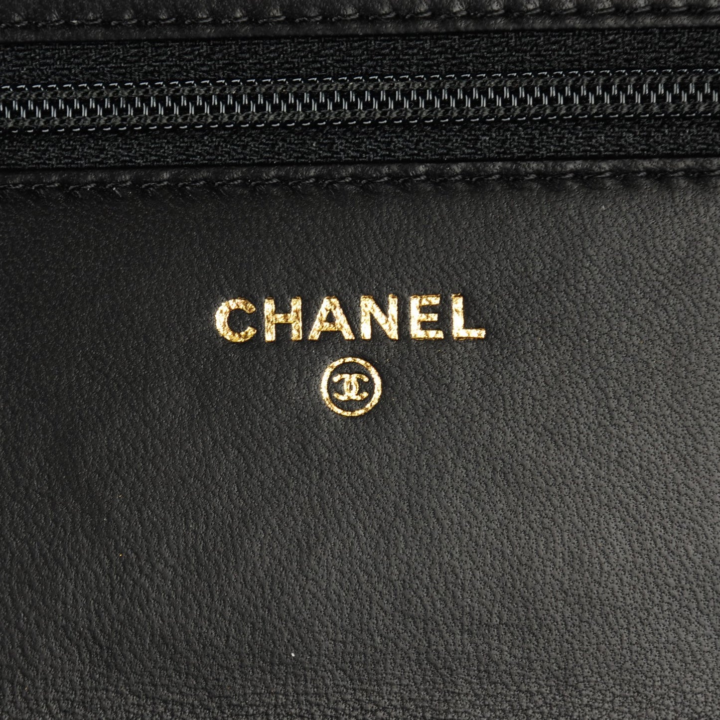 Lambskin Quilted Boy Wallet On Chain WOC Black