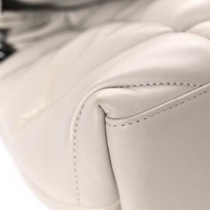 Saint Laurent Lambskin Quilted Small Loulou Puffer Monogram Chain Satchel Blanc Vintage 9 of 15