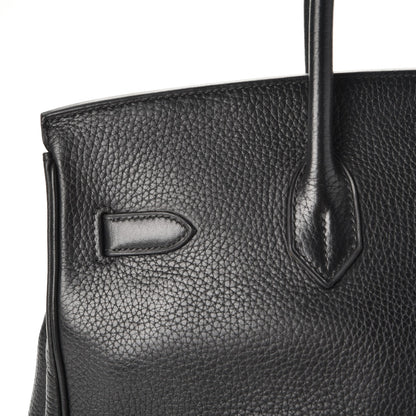 Hermes Taurillon Clemence Birkin 35 Black 11 of 35