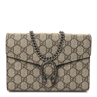 Gucci GG Supreme Monogram Mini Dionysus Chain Wallet Beige Taupe 1 of 14