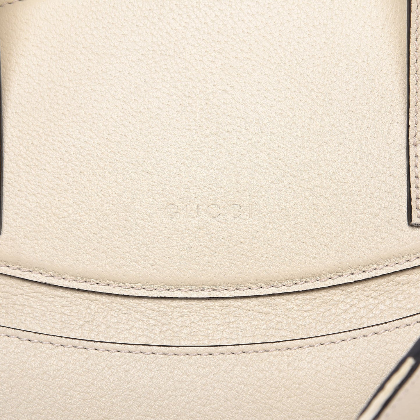 Grained Calfskin Web Stripe Butterfly Medium Totem Top Handle Bag White