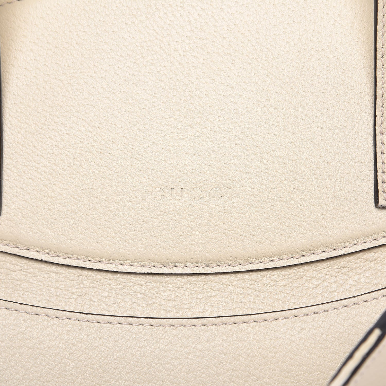 Gucci Grained Calfskin Web Stripe Butterfly Medium Totem Top Handle Bag White 9 of 10