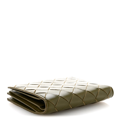 Bottega Veneta Nappa Intrecciato Small Bi-Fold Zip Wallet Kaki Fondent 4 of 8