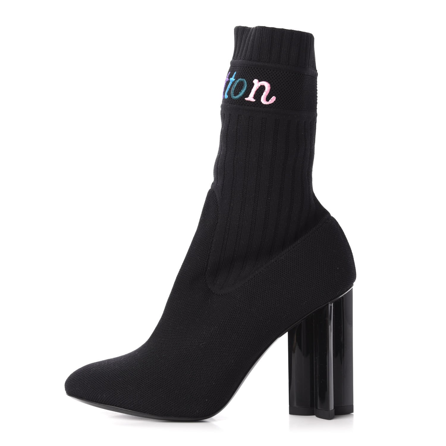 Louis Vuitton Stretch Fabric New Wave Silhouette Ankle Boots 38 Black 1 of 7