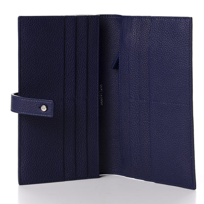 Saint Laurent Grained Calfskin Sac De Jour Souple Thin Wallet Saphir 6 of 7