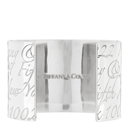Tiffany Sterling Silver Wide Notes Cuff Bracelet 2 of 3